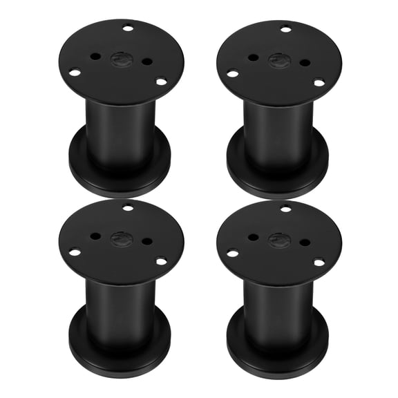 TEHAUX Adjustable Height Bed Support Legs for Steel Frame Black Pieces Strong Load Capacity