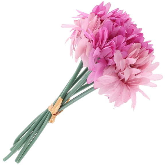 TEHAUX Artificial Gerbera Flower Bouquet with 7 Pcs European Style African Daisy for Home Wedding