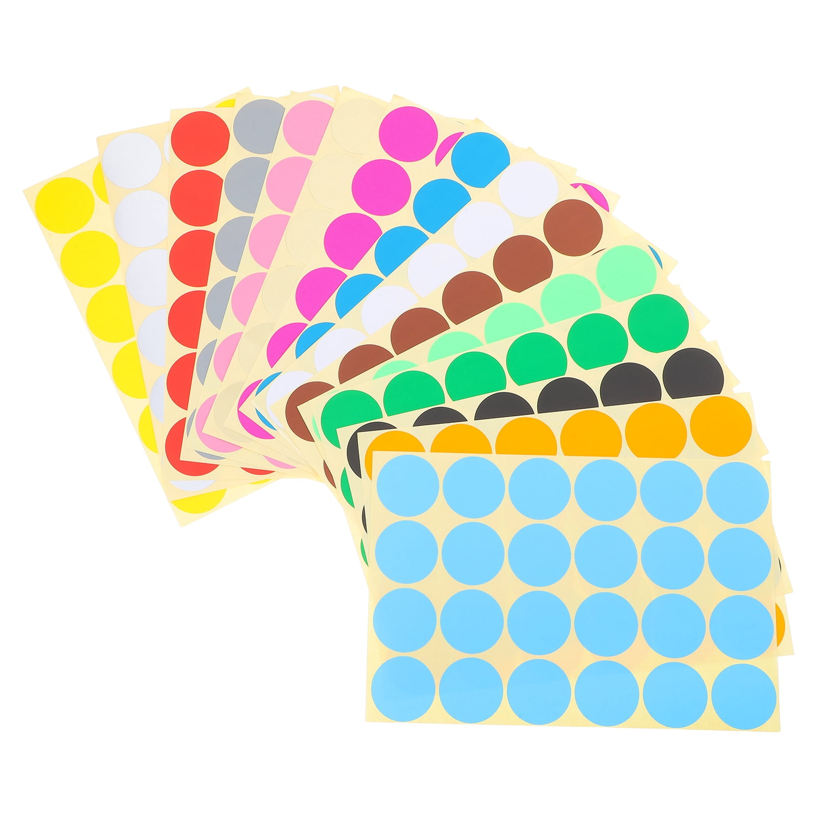 TEHAUX Assorted Color Circle Sticker Labels with Self Adhesive for Easy ...