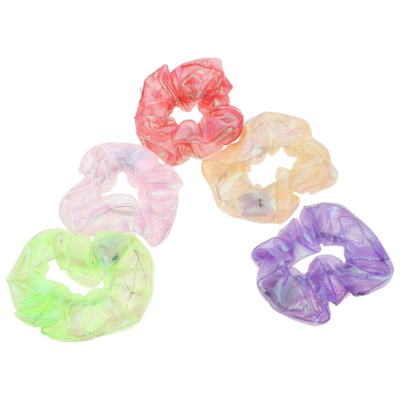TEHAUX Assorted Color LED Scrunchies for Decoration Versatile Party Accessory Comfortable Lightweight Fabric 5pcs