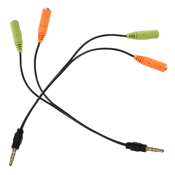 TEHAUX Back to School 2pcs Audio Adapter with Stable Signal Transmission for Headset on Laptop Online Meetings