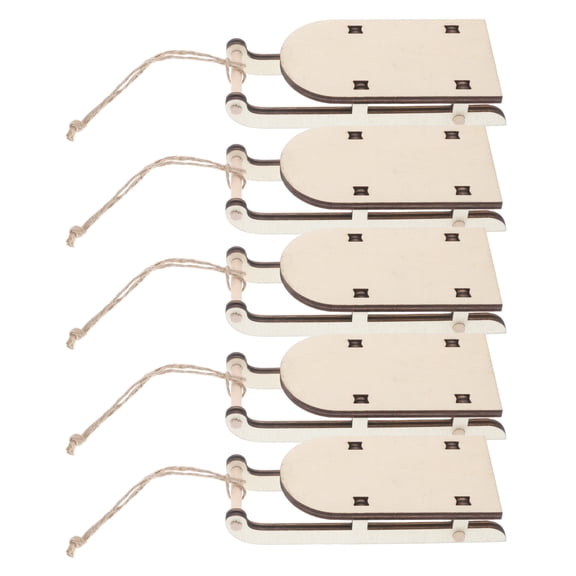 TEHAUX Beige Mini Sleigh Decoration in Composite Material for Festive Decor and Holiday Celebrations