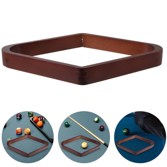 TEHAUX Brown Solid Wood Billiard Triangle Rack Durable for Pool Table Smooth Edges