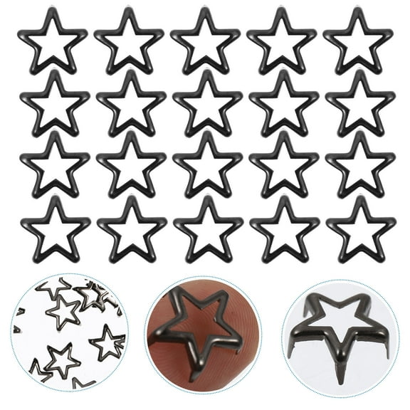 TEHAUX Embellishments For Clothing Five-Pointed Star Rivets 50Pcs