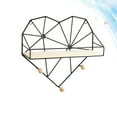 thumbnail image 1 of TEHAUX Black Heart Shape Iron Storage Rack for Home Decoration Easy Install Wall Hanging Shelf 23.5x23.5x3.5 inches, 1 of 8