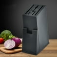 thumbnail image 1 of TEHAUX Black Plastic Knife Storage Block for Kitchen Organization and Cutlery Display Stand 7.5 x 4.5 x 3 inches, 1 of 8