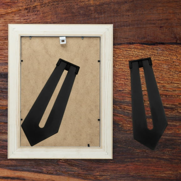 TEHAUX Black Plastic Picture Frame Stands 10Pcs for Displaying and Storing in Study and Office