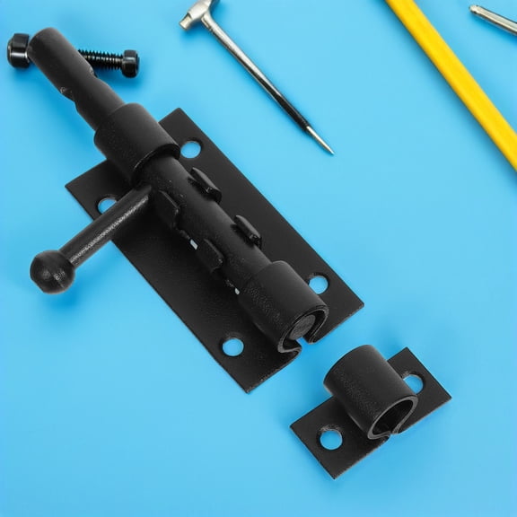 TEHAUX Stainless Steel Door Lock Latch Black for Bathroom Partition and Barn Door Safety Hardware