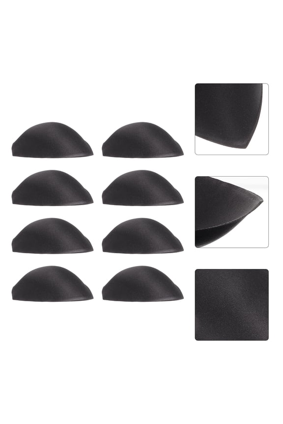 Bra Pad Insert 4 Pair Pad Inserts for Dress Black Sponge Mesh Square Shape Effect