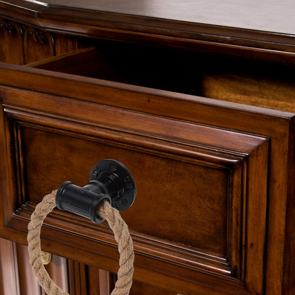 TEHAUX Easy Install Vintage Door Pull Handle for Closet Dresser and Kitchen Cabinet