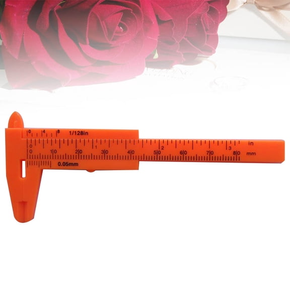 TEHAUX Caliper for Measuring Jewelry and More Lightweight Plastic Measurement Orange 80mm