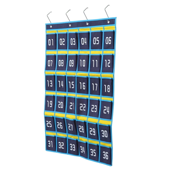 TEHAUX Tehaux Blue Non-Woven Wall Hanging Phone Storage Bag with Numbered Pockets