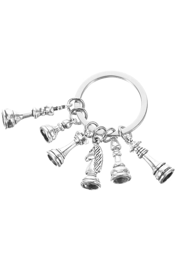 Retro Style Chess Piece Charm Keychains for Friends Zinc Alloy 1 Set and Stylish Accessories