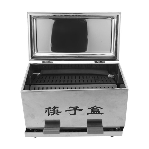 TEHAUX Stainless Steel Chopstick Organizer Silver for Kitchen Counter