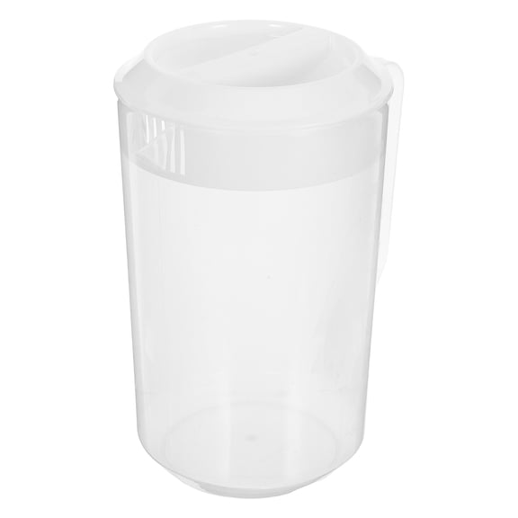 TEHAUX Clear Plastic Water Pitcher with Handle and Lid Reusable Cold Beverage Jug for Home