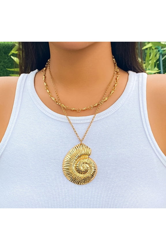 Women's Pendant Necklace Set Metal Jewelry Stylish and Elegant Accessories for Everyday Wear