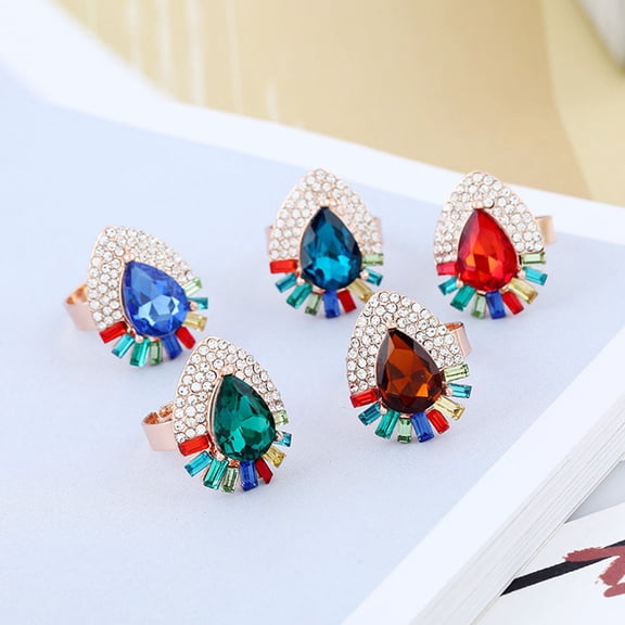 TEHAUX Adjustable Pear Shape for Women, Cute Metal Fashion Jewelry Set, Stylish and Comfortable Accessories
