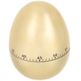 thumbnail image 1 of TEHAUX 1Set Egg-Shape Timer for Kitchen and Classroom Activities Golden ABS Iron Mechanical Countdown Time Reminding, 1 of 8
