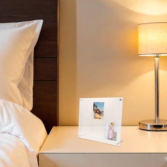 TEHAUX Desk Picture Frame Clear Acrylic Display Stand 1Pack