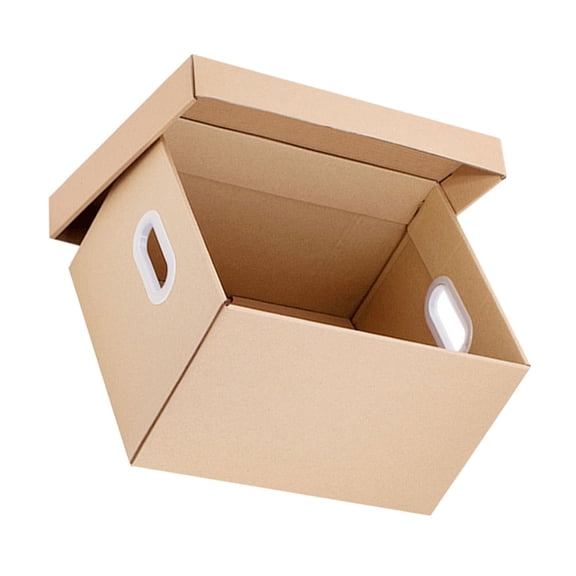 TEHAUX Desktop Paper Organizer File Storage Box Khaki Paper Simple Storage Holder 1Pack