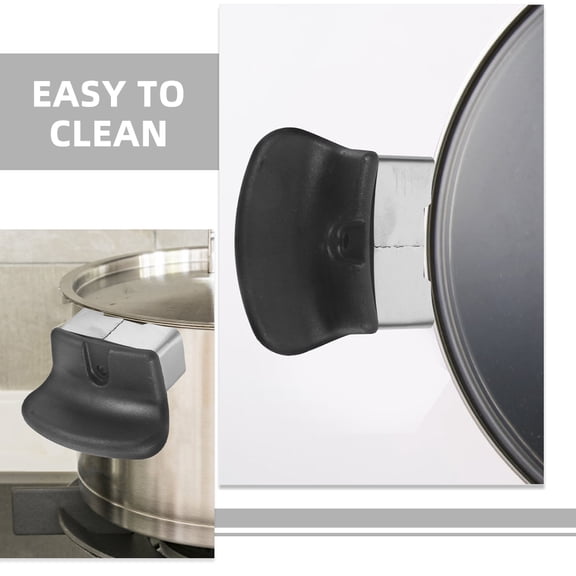 TEHAUX Black 201 Stainless Steel Pot Side Handle Replacement for Kitchen Cookware and Home Use