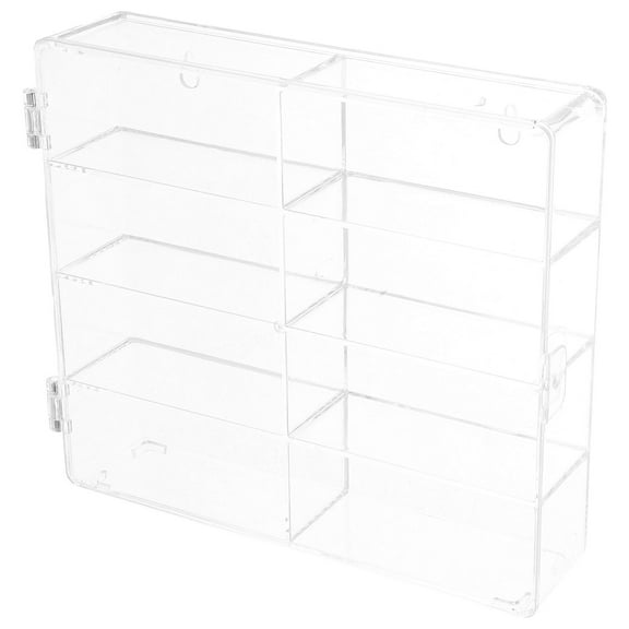 TEHAUX Clear Acrylic Display Case for 1:64 Scale Car Models, Storage Box for Vehicle Collection and Organization