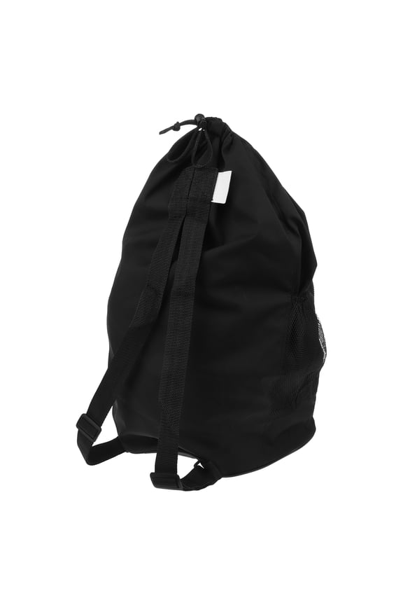 Black Drawstring Gym Bag for Men, Oxford Cloth Sports Storage, Ideal for Kickboxing and Fitness Activities