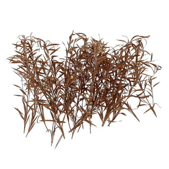 TEHAUX Mini Dried Khaki Grass Plant for Garden Decor, Natural Dried Model Grass, 1 Piece