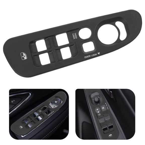 TEHAUX Driver Side Window Switch Panel Bezel for Ram 1500, Glossy Black Plastic, Replacement Window Switch Cover, 1 Set