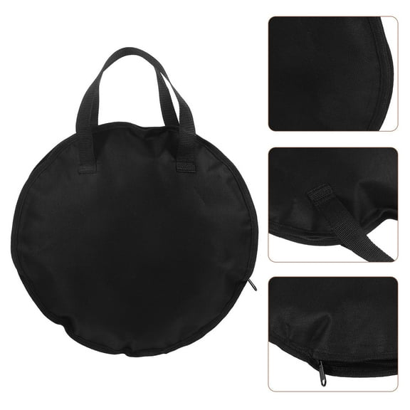 TEHAUX Drum Pad Carrying Case Dumb Drum Storage Bag Black Portable Organizer 1Pcs 12.9x12.9x1.2in