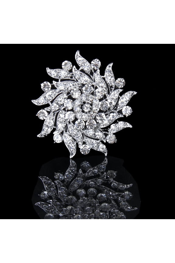 Elegant Rose Flower Brooch for Wedding, Bridal Floral Accessory, Stylish Pin for Women, 1 Piece