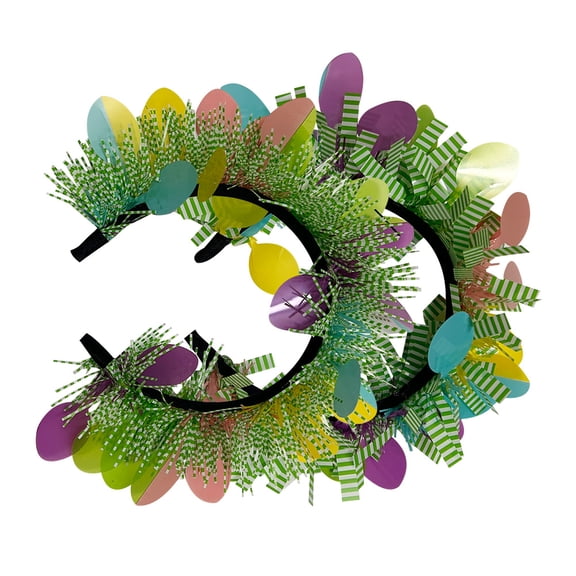 TEHAUX Carnival Headbands for Women, 2 Pieces Assorted Color Plastic Hair Accessories for Parties and Festivals