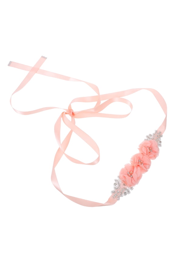 Versatile Red Floral Belt for Maternity Photoshoots and Weddings