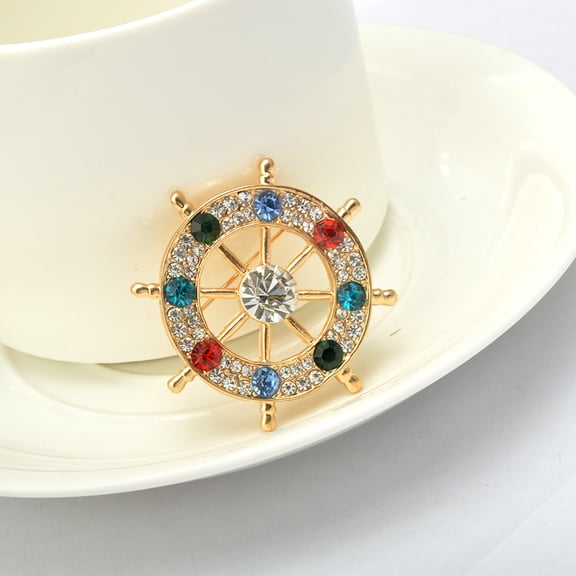 TEHAUX Stylish Rhinestone Lapel Pin for Men, Elegant Brooch Accessory Ideal for Suits, Scarves, Jackets and Formal Attire