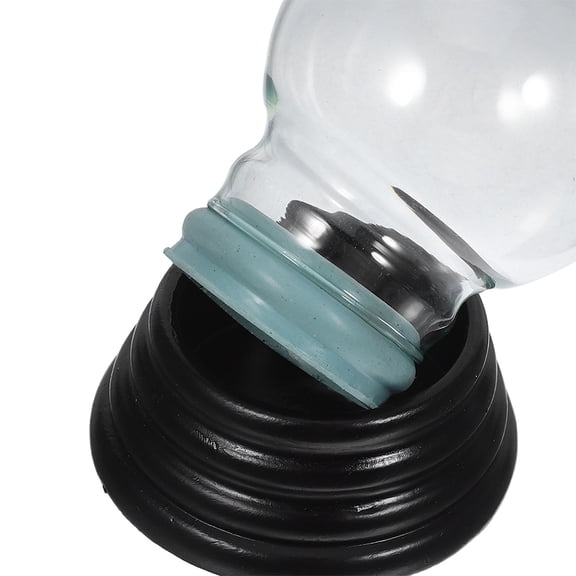 TEHAUX Clear Glass Snow Globe Dome with Solid Black Base, Refillable for Custom Holiday, Seasonal & Decorations