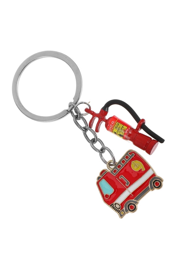 Firefighter Keychain 3D Retro Metal 1Set Bag Decoration for Gift Occasions