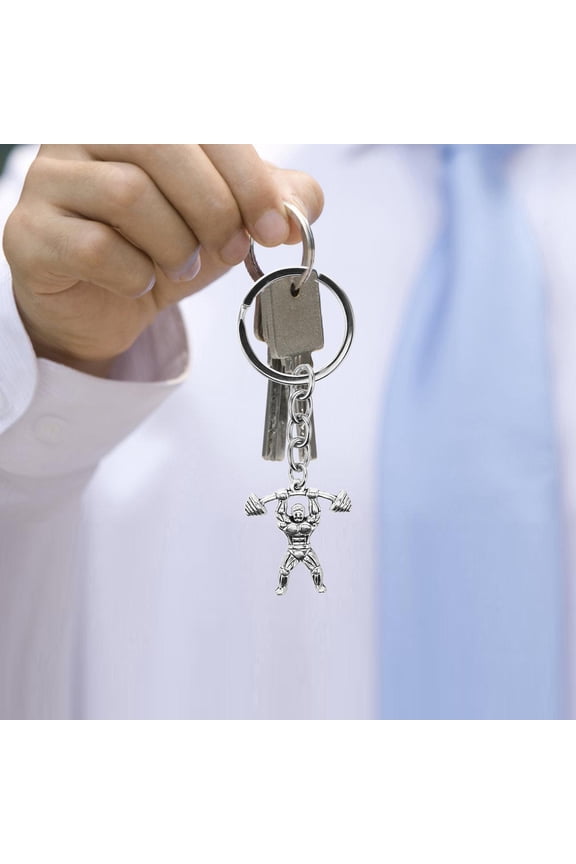 Fitness Weightlifting Keychain with 3D Muscular Figure Gym Charm for Workout, Gym , and Daily Use Accessory