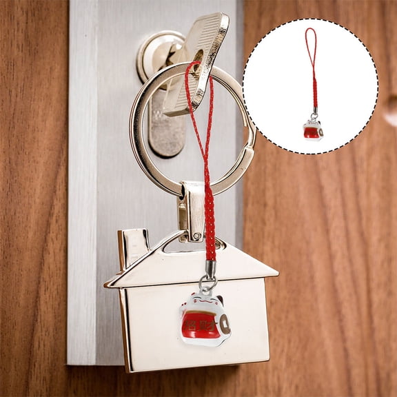 TEHAUX 3-Piece Copper Keychain Set Lucky Bag Pendant Accessories for Keys and Bags