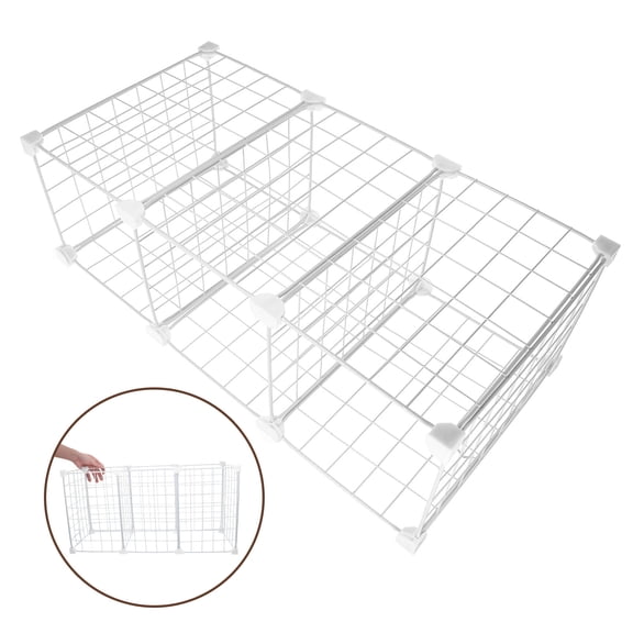 TEHAUX White Iron Wire Rack Freezer Divider Organizer for Chest Freezer and Refrigerator Food Storage Solution