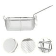 thumbnail image 1 of TEHAUX Frying Basket 1Pcs Stainless Steel Square For Deep Frying And Draining Oil, 1 of 8