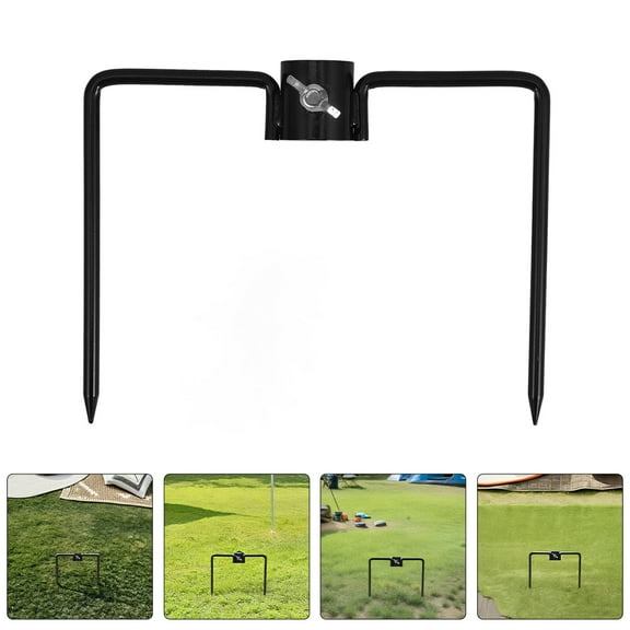 TEHAUX Garden Flag Stand Ground Stake for Patio Yard Lawn Outdoor Decor 1 Pack Metal Holder