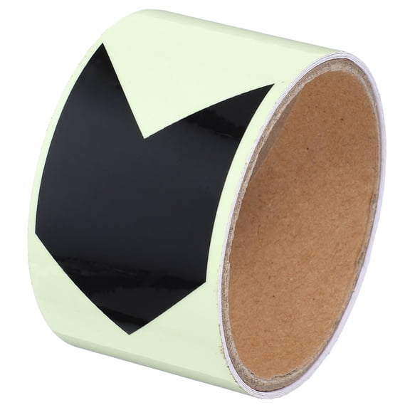 TEHAUX Glow in The Dark Directional Arrow Tape Pet Adhesive Reflective Safety Warning Tape for Floor Wall Outdoor