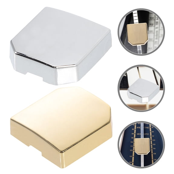 TEHAUX 2Pcs Piano Metronome Metal Sliding Block Golden Easy Install Accessory for Rhythm Control