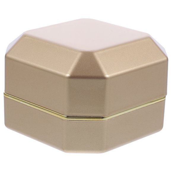 Golden Octagon Ring Case with Light for Wedding Ceremony and Special Occasions