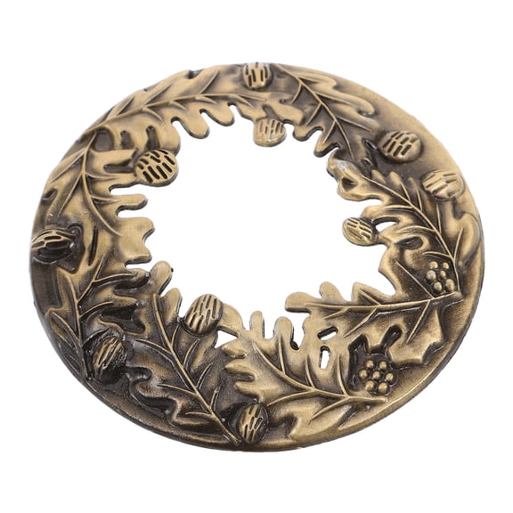 TEHAUX Candle Jar Topper Shade, Golden Zinc Alloy, Natural Textures, Versatile Use for Home