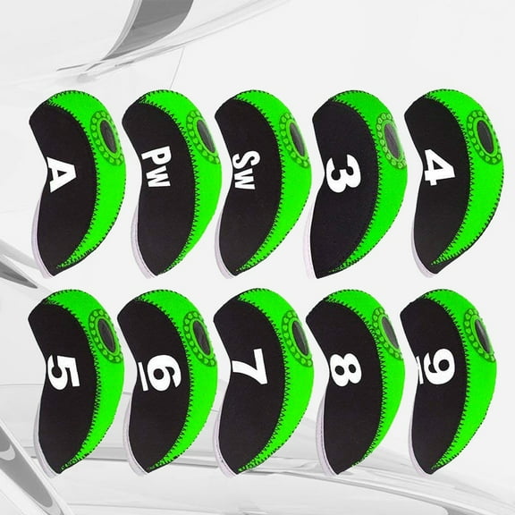 TEHAUX Golf Club Head Covers Set of 10 Pieces in Quality Neoprene with Numbers for Easy Identification All Brands