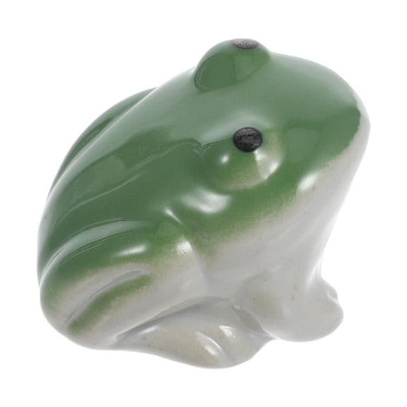 TEHAUX Green Ceramic Frog Floating Aquarium Ornament, Fish Decoration for Garden Pond, Water Garden, Indoor Outdoor Decor