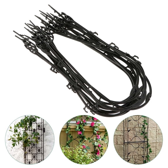 TEHAUX Desk Plant Potted Fixed Ring Green 10Pcs 12.8X5.3In