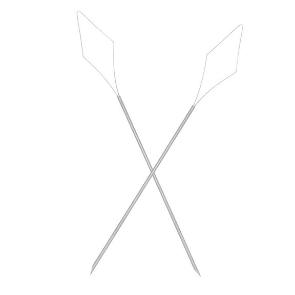 TEHAUX 2pcs Metal Crochet Hook Stainless Steel Hair Extension Tool for Various Hairstyles