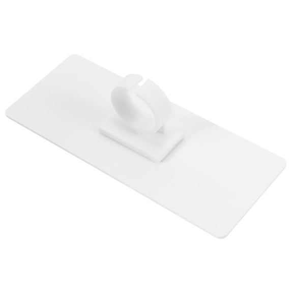 TEHAUX White Acrylic Handheld Microphone Logo Station for DIY Use Simple to Clean Sturdy and Practical 6.3 Inches